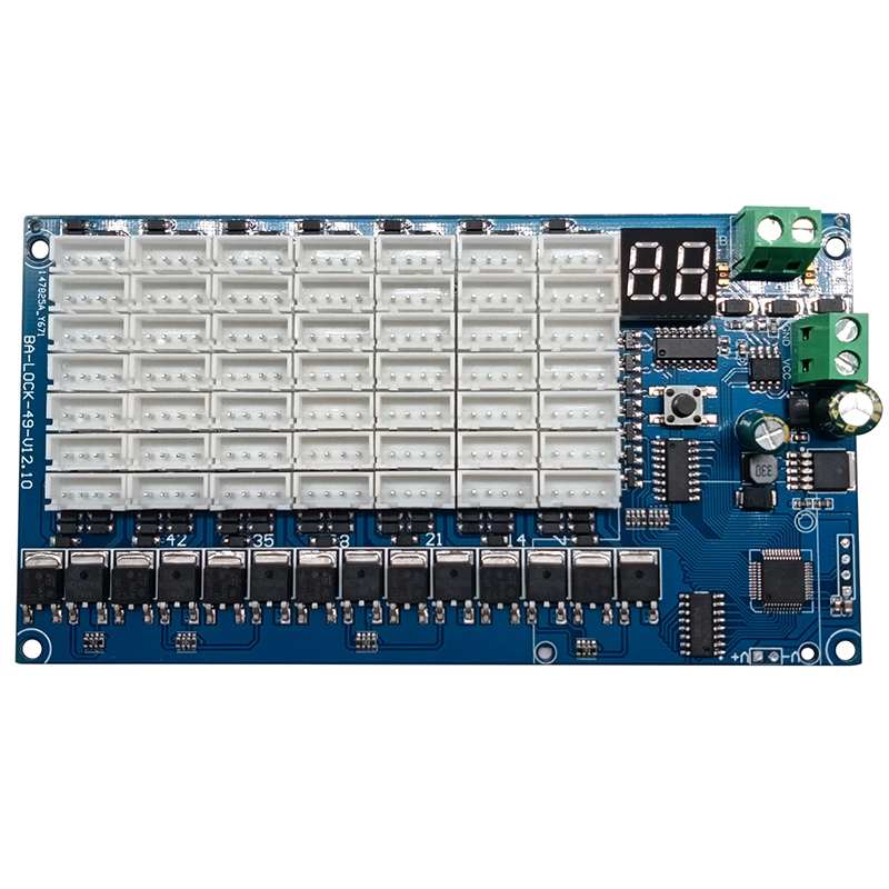 工具信報(bào)箱智能電子柜門鎖485通信控制模塊49路鎖控板軟件APP開(kāi)發(fā)